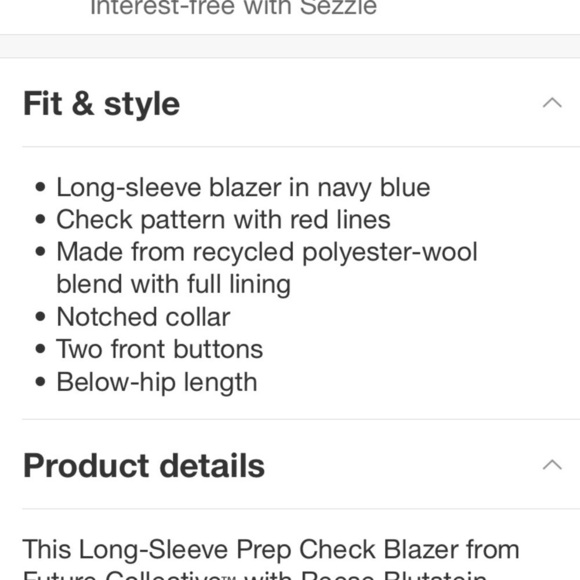 Prep Check Blazer - Future collective with Reese Blutstein Navy
Blue new - Picture 8 of 9